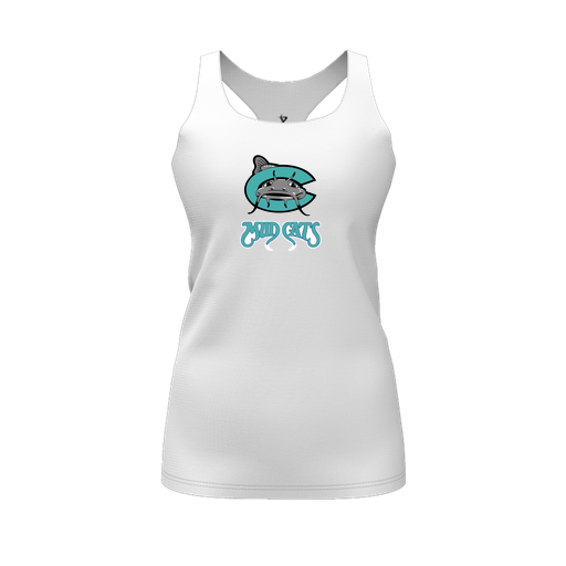 [CUS-DFW-RCBK-PER-WHT-FYS-LOGO1] Racerback Tank Top (Female Youth S, White, Logo 1)