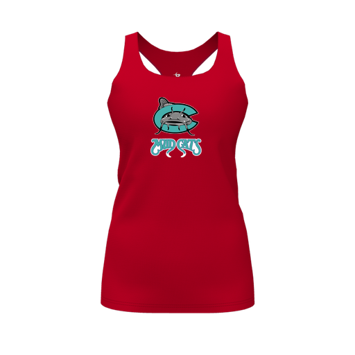 [CUS-DFW-RCBK-PER-RED-FYS-LOGO1] Racerback Tank Top (Female Youth S, Red, Logo 1)