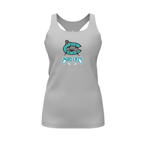 [CUS-DFW-RCBK-PER-GRY-FYS-LOGO1] Racerback Tank Top (Female Youth S, Gray, Logo 1)