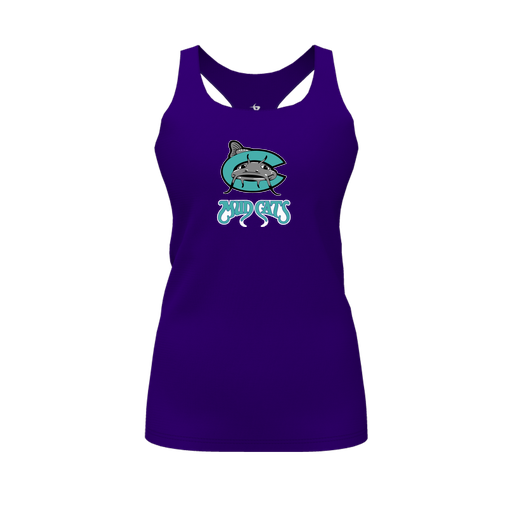 [FT0TRBPP-FYS-LOGO1] Decker Racerback Tank Top (Female Youth S, Purple, Logo 1)