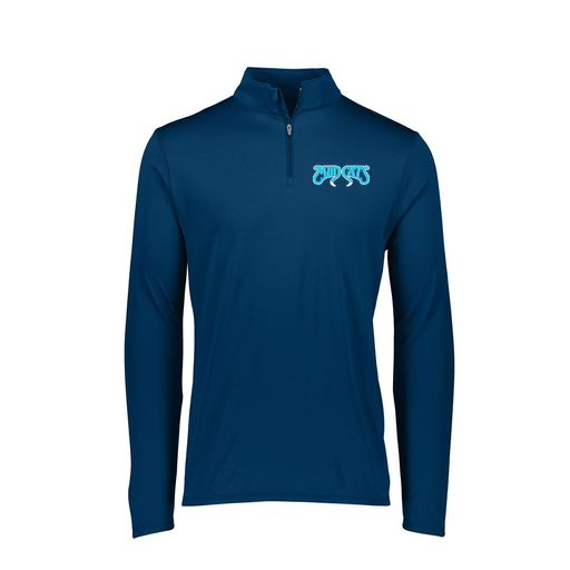 [FTLQFLNV-FAXS-LOGO2] Decker Women's Flex-Lite 1/4 Zip Shirt (Female Adult XS, Navy, Logo 2)