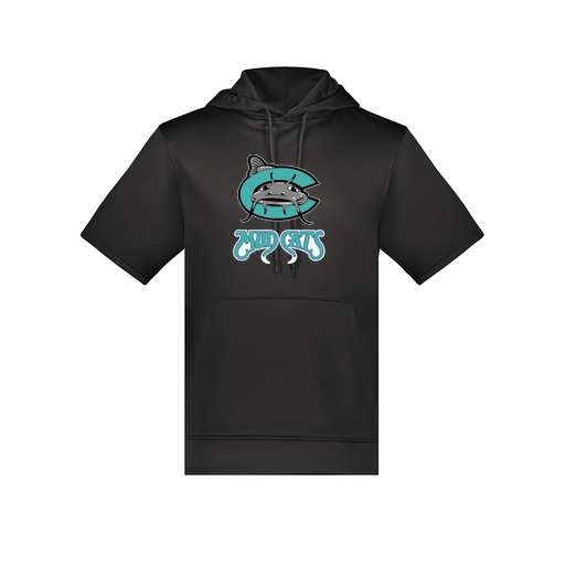 [6871.080.S-LOGO1] Men's Dri Fit Short Sleeve Hoodie (Adult S, Black, Logo 1)