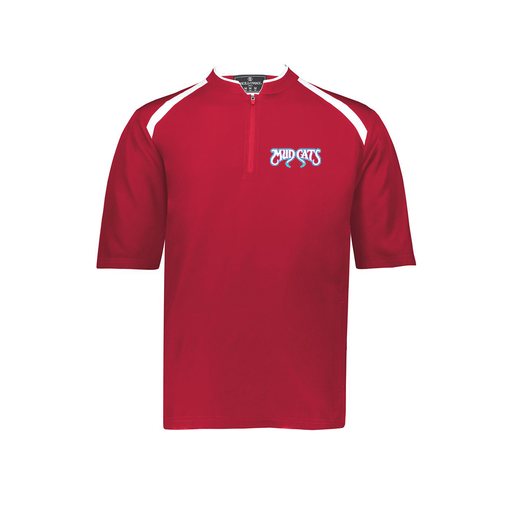 [229581-AS-RED-LOGO3] Men's Dugout Short Sleeve Pullover (Adult S, Red, Logo 3)