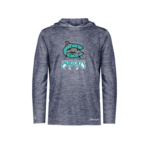 [FOLHCGNV-AS-LOGO1] Decker Men's Charge Hoodie (Adult S, Navy, Logo 1)