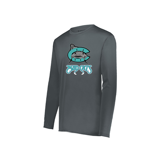[222822.059.XS-LOGO1] Men's LS Smooth Sport Shirt (Adult XS, Gray, Logo 1)