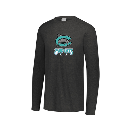 [FTLCUBBK-AXS-LOGO1] Decker Men's Tri-Blend T-Shirt - Long Sleeve (Adult XS, Black, Logo 1)