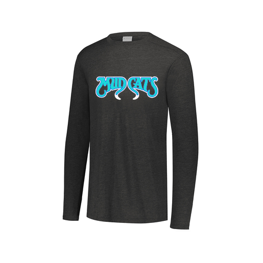 [FTLCUBBK-AXS-LOGO2] Decker Men's Tri-Blend T-Shirt - Long Sleeve (Adult XS, Black, Logo 2)