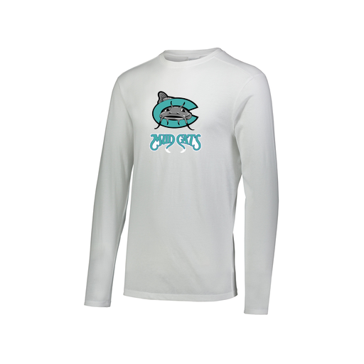[FTLCUBWH-AXS-LOGO1] Decker Men's Tri-Blend T-Shirt - Long Sleeve (Adult XS, White, Logo 1)