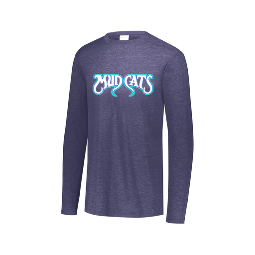 [FTLCUBNV-AXS-LOGO3] Decker Men's Tri-Blend T-Shirt - Long Sleeve (Adult XS, Navy, Logo 3)