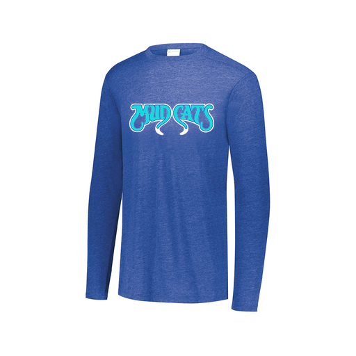 [FTLCUBRY-AXS-LOGO2] Decker Men's Tri-Blend T-Shirt - Long Sleeve (Adult XS, Royal, Logo 2)