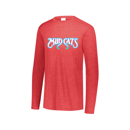 [FTLCUBRD-AXS-LOGO3] Decker Men's Tri-Blend T-Shirt - Long Sleeve (Adult XS, Red, Logo 3)