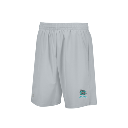 [229556.099.XS-LOGO1] Men's Weld Short (Adult XS, Silver, Logo 1)