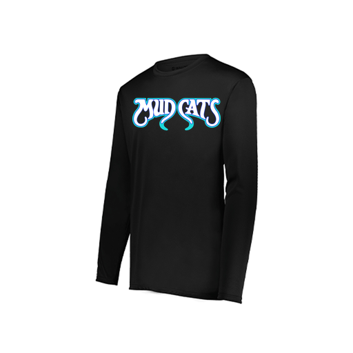 [222823.080.S-LOGO3] Youth LS Smooth Sport Shirt (Youth S, Black, Logo 3)