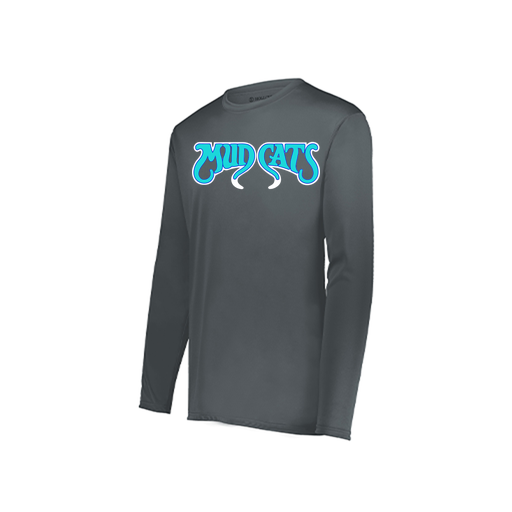 [222823.059.S-LOGO2] Youth LS Smooth Sport Shirt (Youth S, Gray, Logo 2)