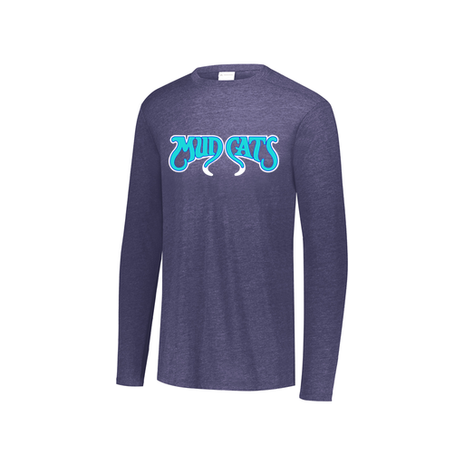 [FTLCUBNV-YS-LOGO2] Decker Youth Tri-Blend T-Shirt - Long Sleeve (Youth S, Navy, Logo 2)