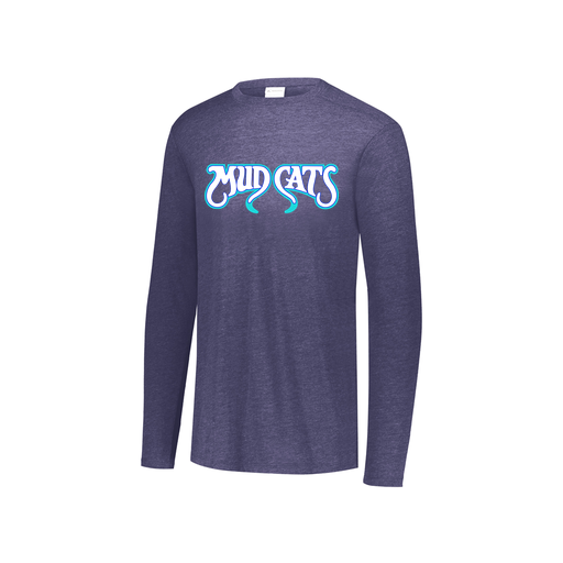 [FTLCUBNV-YS-LOGO3] Decker Youth Tri-Blend T-Shirt - Long Sleeve (Youth S, Navy, Logo 3)