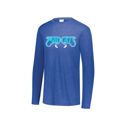 [FTLCUBRY-YS-LOGO2] Decker Youth Tri-Blend T-Shirt - Long Sleeve (Youth S, Royal, Logo 2)