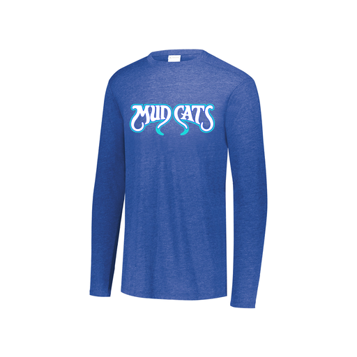 [FTLCUBRY-YS-LOGO3] Decker Youth Tri-Blend T-Shirt - Long Sleeve (Youth S, Royal, Logo 3)