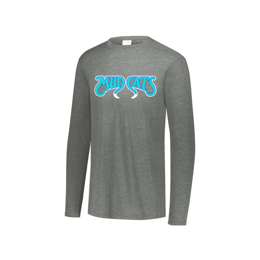 [FTLCUBGY-YS-LOGO2] Decker Youth Tri-Blend T-Shirt - Long Sleeve (Youth S, Gray, Logo 2)