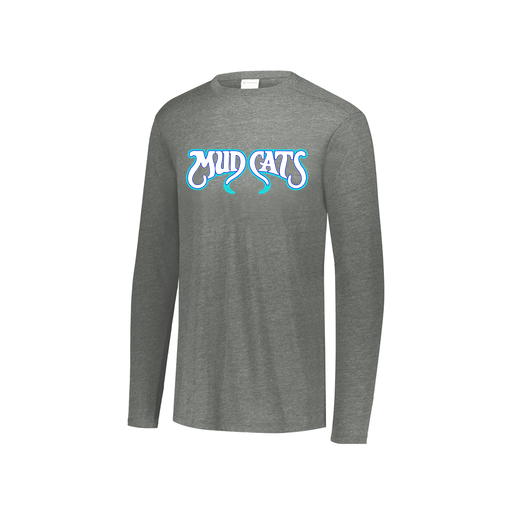 [FTLCUBGY-YS-LOGO3] Decker Youth Tri-Blend T-Shirt - Long Sleeve (Youth S, Gray, Logo 3)