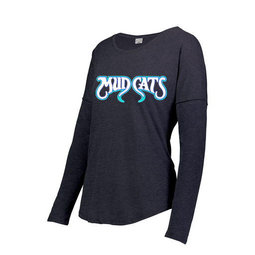 [FTLCUBNV-FAXS-LOGO3] Decker Women's Tri-Blend T-Shirt - Long Sleeve (Female Adult XS, Navy, Logo 3)
