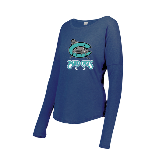 [FTLCUBRY-FAXS-LOGO1] Decker Women's Tri-Blend T-Shirt - Long Sleeve (Female Adult XS, Royal, Logo 1)