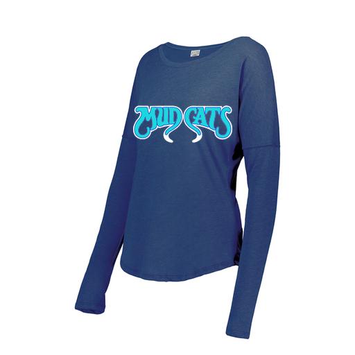 [FTLCUBRY-FAXS-LOGO2] Decker Women's Tri-Blend T-Shirt - Long Sleeve (Female Adult XS, Royal, Logo 2)