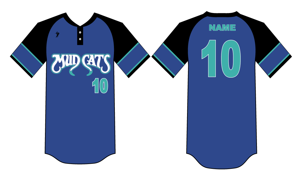 Mud Cats - Royal Blue & Black Two-Button Jersey